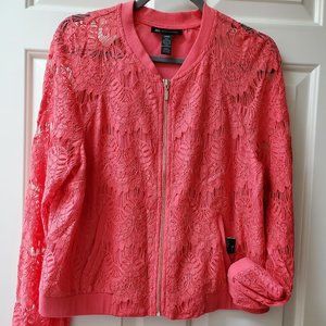 INC Polished Coral Lace Jacket